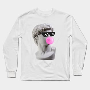 David in pixel glasses Long Sleeve T-Shirt